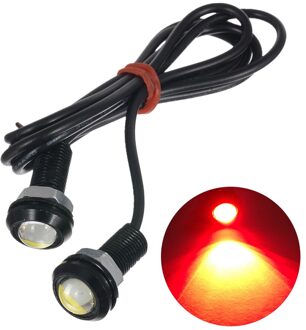 12V 10W 18MM Eagle Eye Led-dagrijverlichting DRL Backup Licht Voor Motorfiets Boot Motocross auto Styling Licht rood