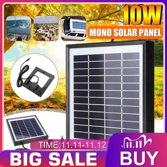 12V 10W Polysilicon Solar Panel Battery Charger for Street Light Outdoor Light Surveillance Camera Car RV Boat