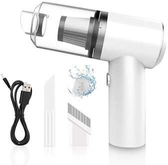 12V 120W Draagbare Auto Stofzuiger Draadloze Handheld 5500Pa Zuig Nat Droog Desktop Stofzuiger Voor Auto woonaccessoires wit