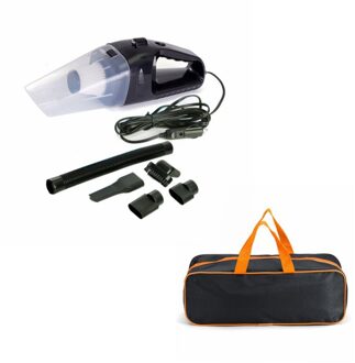 12V 120W Draagbare Handheld Vacuüm Zwarte Auto Stofzuiger Dc Cleaner Nat Droog Dual Gebruik Auto Vacuüm Hoge krachtige Auto Vacuüm zwart en zak