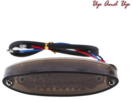 12V 12Cm X 3.5Cm Motorcycle Bike Rear Tailstop Rood Licht Lamp Voor Crossmotor Achterlicht Achterlicht remmen Licht Grijs