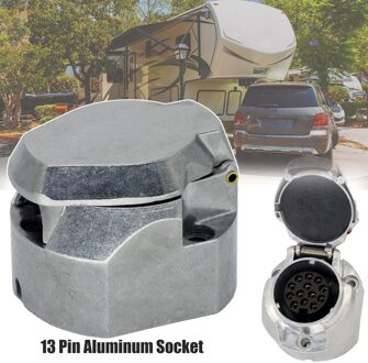 12V 13 Pin 13-Core Aluminium Duurzaam Euro Standaard Trailer Socket Boot Trailer Onderdelen Elektrische Connector Auto accessoires
