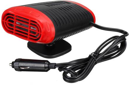 12V 150W Auto Heater Elektrische Verwarming Verwarming Cooling Fan Night Verlichting Draagbare Droger Voorruit Voorruitverluchting Ontdooier Mini Heater rood