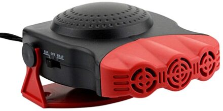 12V 150W Auto Voertuig Koelventilator Warme Kachel Voorruit Voorruitverluchting Ontdooier 2 In 1 Draagbare Auto van Heater rood