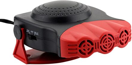 12V 150W Auto Voertuig Koelventilator Warme Kachel Voorruit Voorruitverluchting Ontdooier 2 In 1 Draagbare Auto van Heater Rood