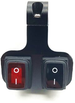 12V 16A Motorfiets Stuur Fixed Dubbele Flash Schakelaar Waterdichte Knoppen Spotlight Schakelaar Aluminium Legering Koplamp Schakelaar