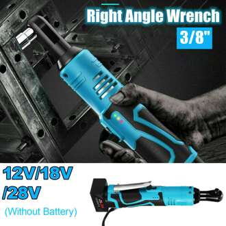 12V/18V/28V Elektrische Draadloze Ratelsleutel 90 Graden Haakse Tool Ratchet Grote Koppel capaciteit Haakse Moersleutel