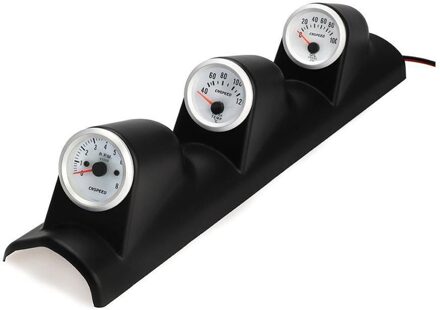 12V 2 "52Mm Led Elektrische Auto Bar Turbo Boost Gauge En Met Sensor Meter Drie-In-Een Houder Accessoires 1 * Schroef Meter I6D4