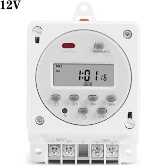 12V 220V Digitale Timer Schakelaar 7 Dagen Wekelijkse Programmeerbare Tijdrelais Programmeur Ingebouwde Oplaadbare Batterij