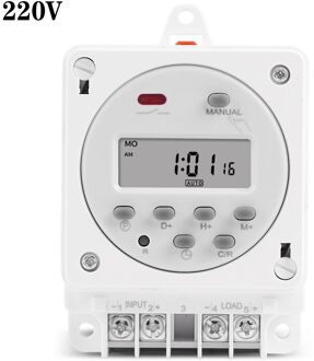 12V 220V Digitale Timer Schakelaar 7 Dagen Wekelijkse Programmeerbare Tijdrelais Programmeur Ingebouwde Oplaadbare Batterij