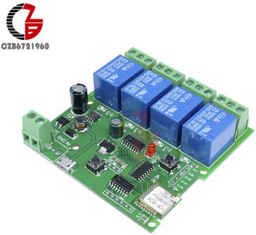12V 220V Wifi Relay Switch 4 Channel Wireless Wifi Relay Module Remote Control Switch App Control Switch 5-32V for Smart Home