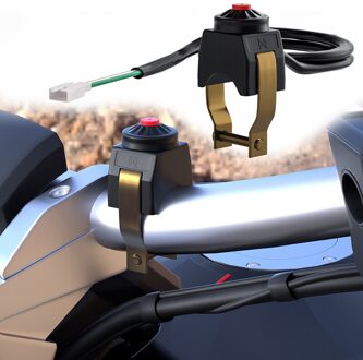 12V 22Mm Universele Zwart Duurzaam Kill Stop Schakelaar Claxon Geschikt Voor Motorfiets/Pit/Quad/Fiets