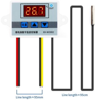 12V 24V 220V Professionele W3002 Digitale LED Temperatuur Controller 10A Thermostaat Regulator XH-W3002 enkel en alleen 1m proble lijn