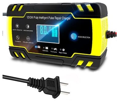 12V-24V 8A Automatische Acculader Digitale Lcd Display Car Batterij Oplader Power Pulse Reparatie Lader Nat droog Lood-zuur Ivoor