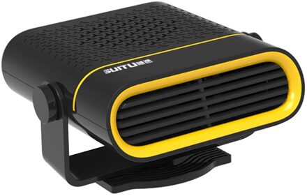 12V/24V Auto Elektronische Voorruit Heater Draagbare 180 Graden Rotatie Auto Voorruit Ontdooier Defogger Verwarming Koelventilator 12V zwart