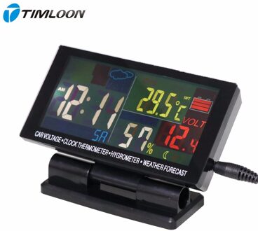 12V-24V Auto Voltage, Klok Thermometer,Hygrometer, weersverwachting Maandelijkse Kalender Met Kleur Display Groot Scherm
