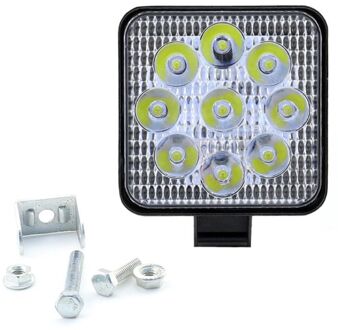 12V 24V Auto Vrachtwagen Led Spot Beam Wit Werklampen Mini 27W Werklamp Bar