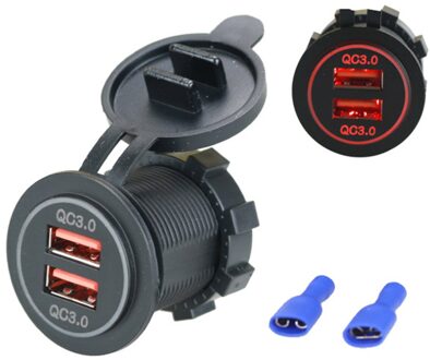 12V 24V Dual Qc 3.0 Usb Smart Auto Lader Snel Opladen Voor Cellphone Tablet Over pc Materiaal