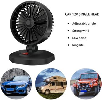 12V/24V Dual/Single Hoofd 360 Graden Verstelbare Auto Fan Koeler Duurzaam Cooler Fan Auto Air airconditioning Auto Cooling Swing Fan 12V single