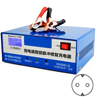 12V/24V Motorfiets Smart Reparatie Automatische Batterij Charger-AJ-618E Plug 4 Specificaties Plug 1Pc H01