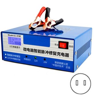 12V/24V Motorfiets Smart Reparatie Automatische Batterij Charger-AJ-618E Plug 4 Specificaties Plug 1Pc H02