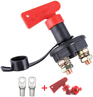12V 24V Red Key Cut Off Battery Main Kill Switch Vehicle Car Modified Isolator Disconnector Car Power Switch for Auto truck boat
