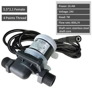12V 24V Stille 4-Point Schroefdraad Poort Borstelloze Dc Brushlesswater Pomp Vloerverwarming Boiler Booster Water pomp IP68 12V 16.8W