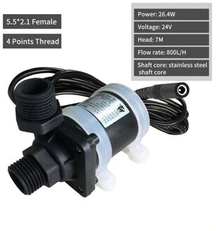 12V 24V Stille 4-Point Schroefdraad Poort Borstelloze Dc Brushlesswater Pomp Vloerverwarming Boiler Booster Water pomp IP68 24V 26.4W