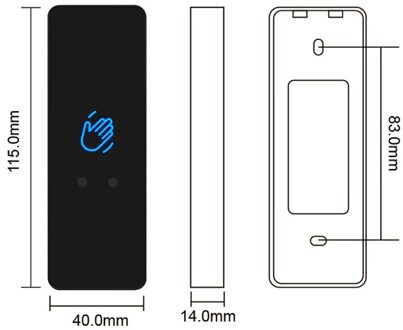 12V 24V Touchless Infrarood Sensor Exit Deur Schakelaar Toegangscontrole Deur Exit Vertraging verstelbare XM-T5A-B