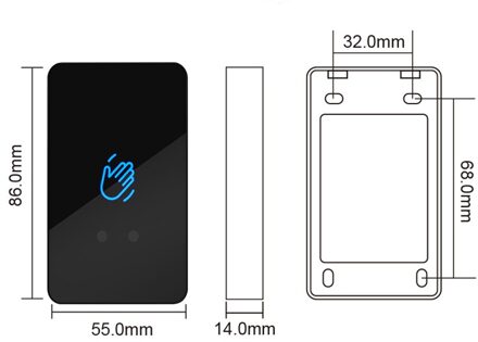 12V 24V Touchless Infrarood Sensor Exit Deur Schakelaar Toegangscontrole Deur Exit Vertraging verstelbare XM-T6A-B
