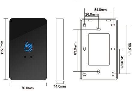 12V 24V Touchless Infrarood Sensor Exit Deur Schakelaar Toegangscontrole Deur Exit Vertraging verstelbare XM-T7A-B