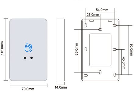 12V 24V Touchless Infrarood Sensor Exit Deur Schakelaar Toegangscontrole Deur Exit Vertraging verstelbare XM-T7A-W