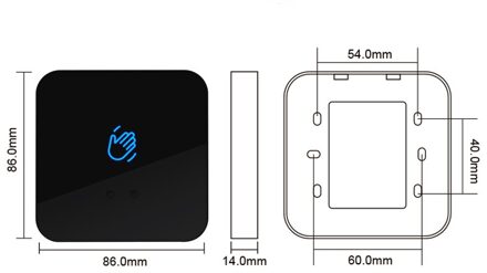 12V 24V Touchless Infrarood Sensor Exit Deur Schakelaar Toegangscontrole Deur Exit Vertraging verstelbare XM-T8A-B