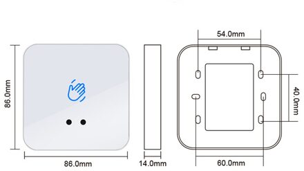 12V 24V Touchless Infrarood Sensor Exit Deur Schakelaar Toegangscontrole Deur Exit Vertraging verstelbare XM-T8A-W