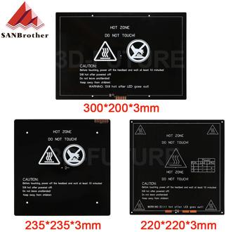 12V 24V Upgraded MK3 heatbed 235x235/220x220/300x200x3mm Aluminum Heated Bed hotbed for 3d printer parts impressora 3d pe as