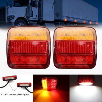 12V 26LED Vrachtwagen Caravan Achterlicht Richtingaanwijzer Brake Stop Lamp Achterlicht Kentekenverlichting Reverse van