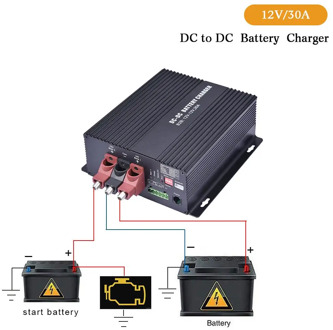 12V/30A DC To DC Charger With Bluetooth Automatic Smart Battery Chargers For RVs, Campers, Ships