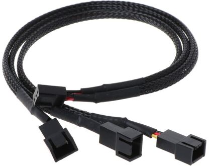 12V 30Cm 3Pin Fan Pwm 1 Tot 3 Manier Voeding Verlengkabel Y Splitter Port Multiplier Pc computer Cooling 22AWG Draad Accessor