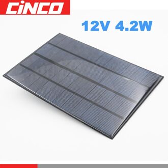 12V 4.2W 350mA Zonnepaneel Polysilicium DIY Acculader Kleine Mini Solar Batterij Kabel Speelgoed Solar Light 12V
