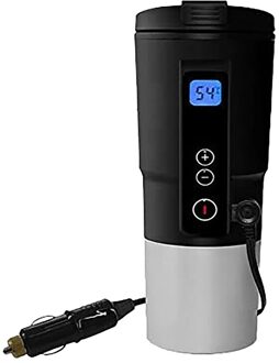 12V 410Ml Digitale Display Elektrische Warm Water Vacuüm Cup Thermostaat Auto Thuis Temperatuurregeling Verwarming Mok Waterkoker 90 °C