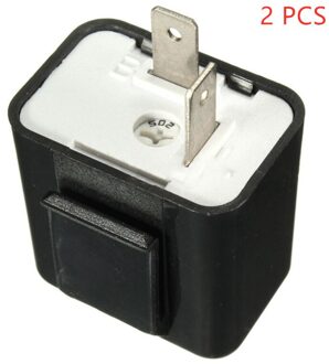 12V 42W Motorfiets Flasher Relais Elektronische Led Blinker Black Schakelaars Flasher 2-Pin Richtingaanwijzer Weerstand 2stk