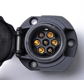 12V 7-Pin Platte Ronde Trailer Verbinding Socket Eu Standaard Truck Trailer Link Platte Ronde Auto Trailer Connector accessoires