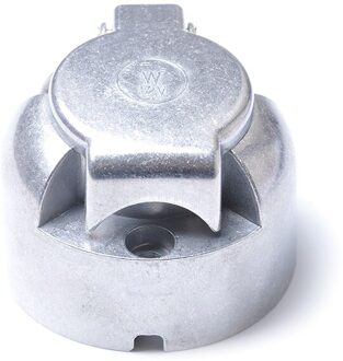 12V 7 Pin Ronde Plug Vrouwelijke Metalen Trailer Socket Waterdichte Trailer Trekhaak Connector Voor Trailer Licht Lamp