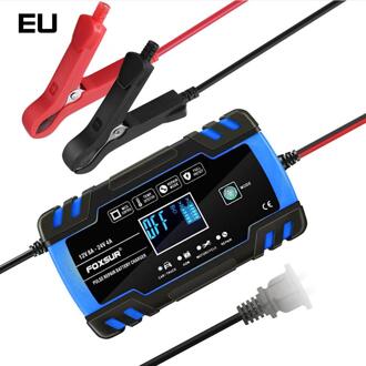 12V 8A Auto Batterij Oplader Volautomatische Smart Fast Charger Nat Droog Loodaccu Puls Reparatie Oplader Digitale lcd Display EU