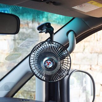 12V 8Inch Voertuig Draagbare Ventilator Auto Desk Clip-On Ventilator Swivel Beugel Ventilator Mini Airco