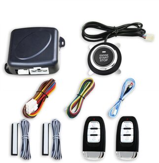 12V Auto Alarm One-Knop Push Motor Starter Switch Pke Keyless Entry Start Stop Antidiefstal Systeem