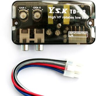 12V Auto Audio Converter Stereo Hoog Naar Laag Verstelbare Frequentie Lijn Speaker Level Converter Adapter