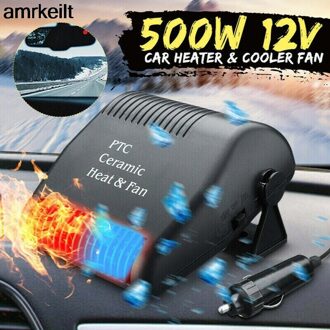 12V Auto Fan Heater Ontdooier Koeler Droger Voorruitverluchting Outlet Koud Wind Auto Draagbare Verwarming Ventilator 500W