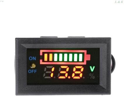 12V Auto Lood-zuur Batterij Capaciteit Indicator Voltmeter Power Tester Met Schakelaar L29K