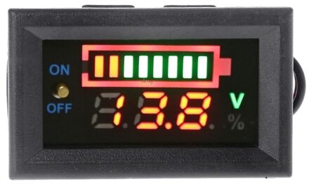12V Auto Lood-zuur Batterij Niveau Indicator Batterij Tester Lithium Batterij Capaciteit Meter LED Tester Voltmeter Dual Display
